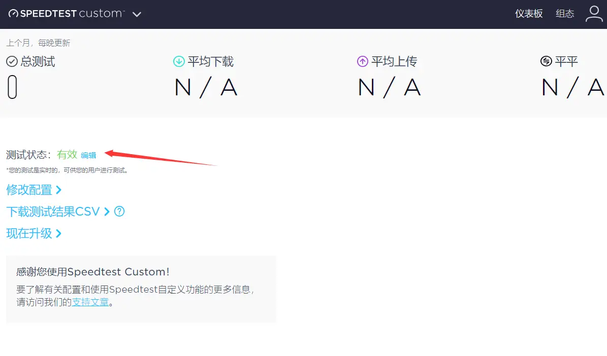 Speedtest 自定义配置入口